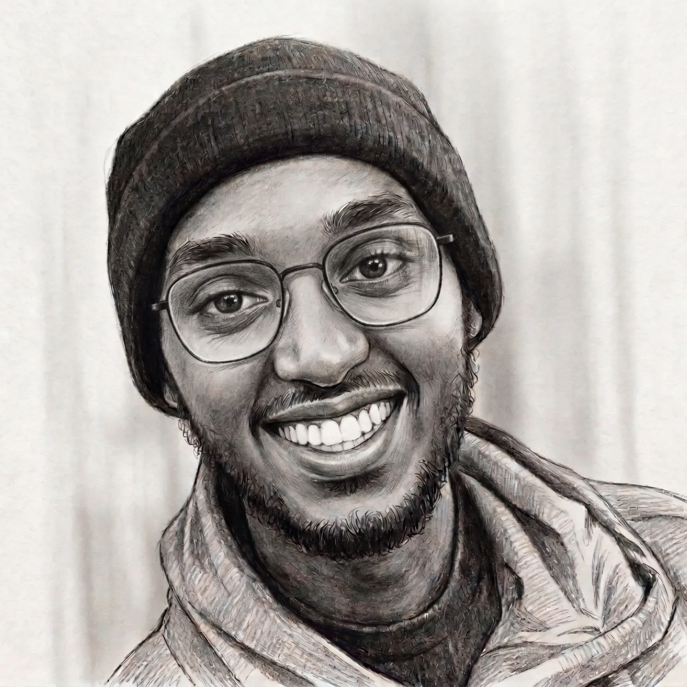 Sketch portrait of Natnael Yohanes